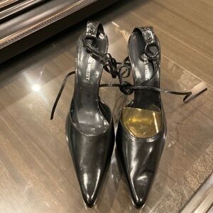 Nine West Black Strappy Heels NEW